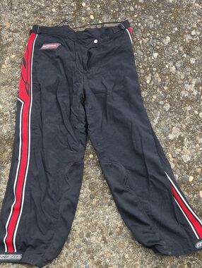 O'Neill Black Pants with Red & White Stripes